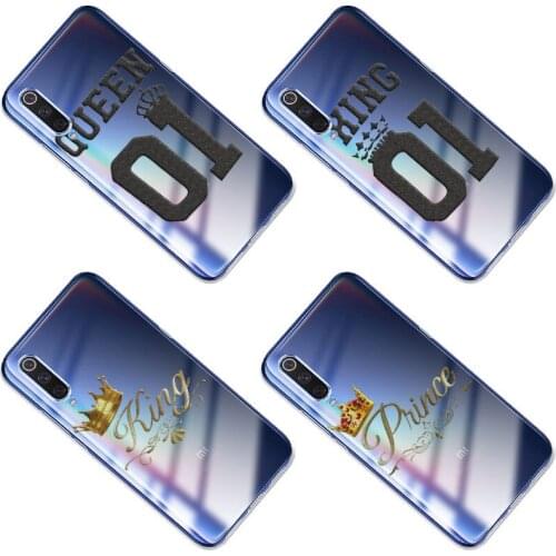 Luxury Crown king queen Silicone Case for Xiaomi Mi POCO X3 NFC M3 F3 Note 10 S 10i 10T 11X Pro 11i 11 Ultra 11 Lite Soft Cover