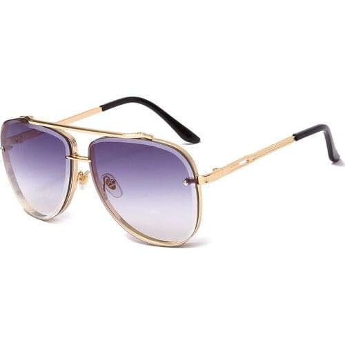 New Fashion Sunglasses Luxury Brand Designer Women Men Vintage Metal Sun glasses Retro Sunglass UV400 Shades