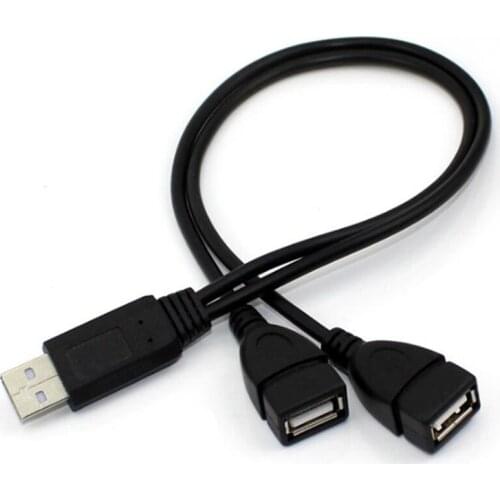 USB Splitter 2.0, USB Y Splitter Charger Cable 1 Male to Female Dual Hub Power Cord Extension Adapter Hub for Car Laptop