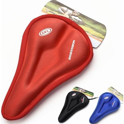 Bicycle Saddle 3D Soft Thick Bike Seat Cover Comfortable Silicone Seat Cushion Cycling Saddle for Bicycle Bike Accessories Cover