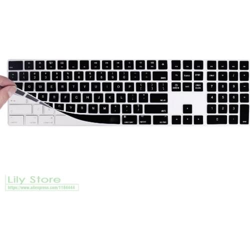 Magic Keyboard with Numeric keys Silicone Keyboard Cover Skin Protector For Apple Magic Keyboard with Number Zone A1843 2017