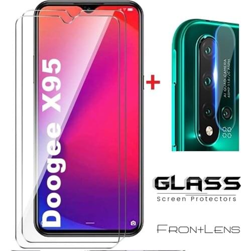 Tempered Glass for Doogee N20 S95 Pro GLASS Protective Camera Lens Film on Doogee N20 (Y9 Plus) 6.3"Screen Protector cover