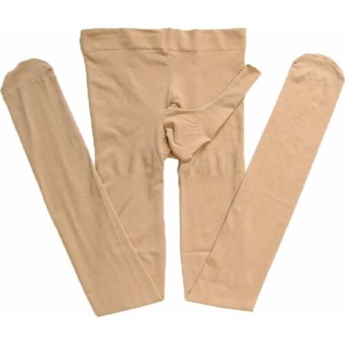 Women Sexy Open Penis Sleeve Tights 120D Elastic Warm Pantyhose With Condom Masturbation Collant Femme Unisex Hosiery