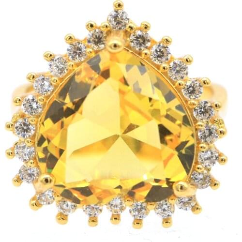 19x15mm Lovely Cute Created Tanzanite CZ 925 Sterling Silver Ring for Women Fine Jewelry Eye Catching