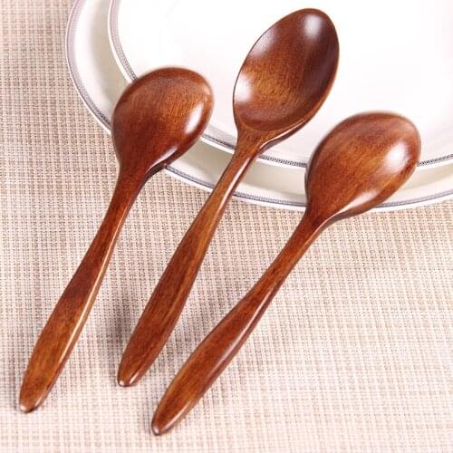 1pcs 18cm Natural Wooden Spoon Cooking Utensil Tools Soup-Teaspoon Tableware Japanese-style Utensils Kitchen Tools Accessories