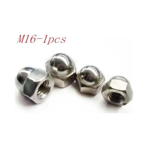 Metric M16 304 Stainless Steel Hex Head Dome Cap Protection Cover Nuts Acorn Nuts 1pcs Free Shipping
