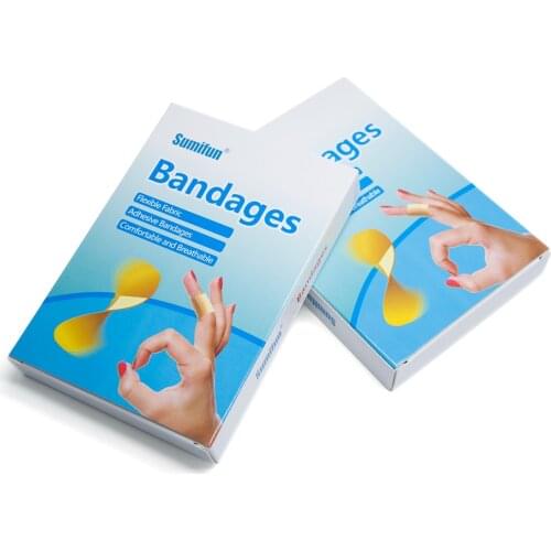 100Pcs Band Aid First Aid Bandage Medical Adhesive Plaster Strips Wound Dressings Sterile Hemostasis Stickers