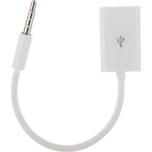 3.5mm Male AUX Audio Plug Jack To USB Female Adapter Converter Cable Cord For Car MP3 High Quality Accessories