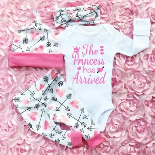 3PCS Girl Suits Baby Girls Clothes Set Infant Playsuit Newborn Romper Pants Kids Outfit Set