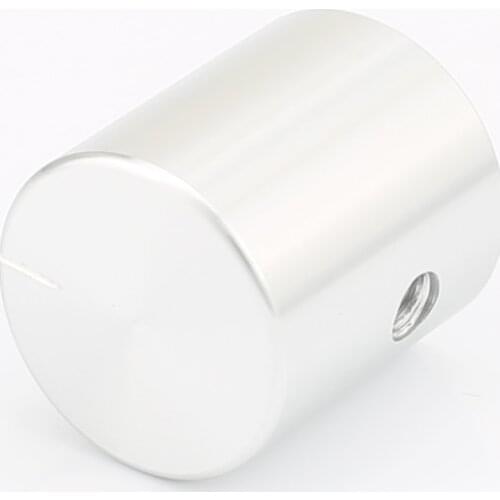 4xAudiocrast KB001 Knurled 100% Full Aluminum Potentiometer Volume Knobs Amplifier Amp Effect Pedal Knobs Silver for 6mm Dia Knu