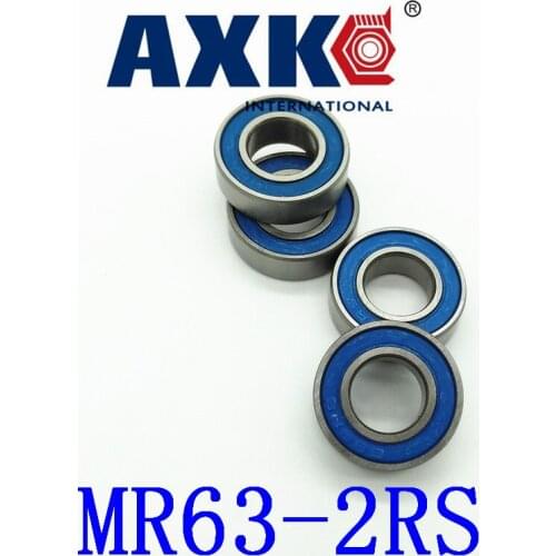 50 Pcs High Quality Double Rubber Sealing Cover Miniature Deep Groove Ball Bearing Mr63-2rs 3*6*2.5 Mm Blue Rubber Seal Cover