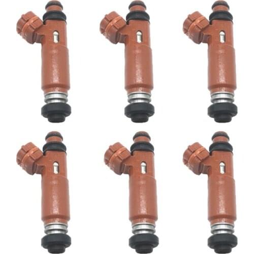 6Pcs Fuel Injector for Mazda 323 Demio Mk8 1.3L 1998~2003 OEM 195500-3020 B31R-13-250 195500 3020