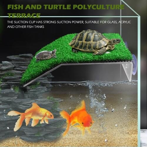 Turtle Basking Platform Aquarium Decor Acrylic Turtle Island Aquariums Moss Climb Island for Turtles Reptile Tank Decoration