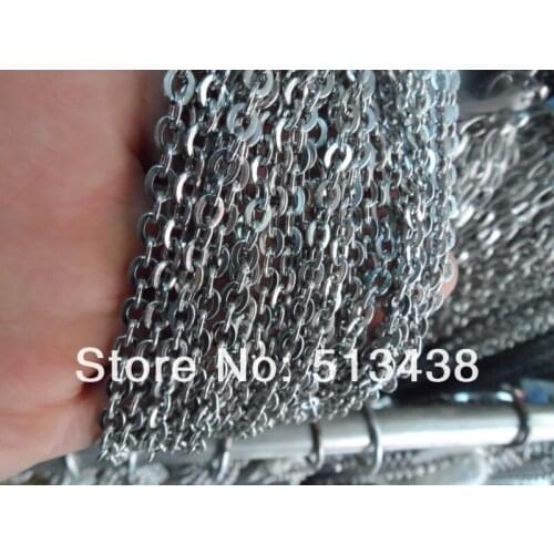 Free ship! 100 meters polishing Stainless Steel 5mm oval link chain.jewelry finding DIY necklace bracelet in Bulk