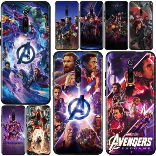 Marvel Avengers Heroes For Xiaomi Redmi 9i 9T 9A 9C 9 8A 8 GO 7 7A S2 Y2 6 6A 5 5A 4X Prime Pro Plus Black Phone Case