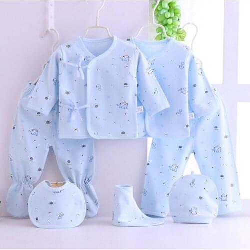 Emotion Moms Cotton Baby Clothing Set Newborn Babyboy Romper Toddler Clothes Spring Summer Babygirl 7pcs/set