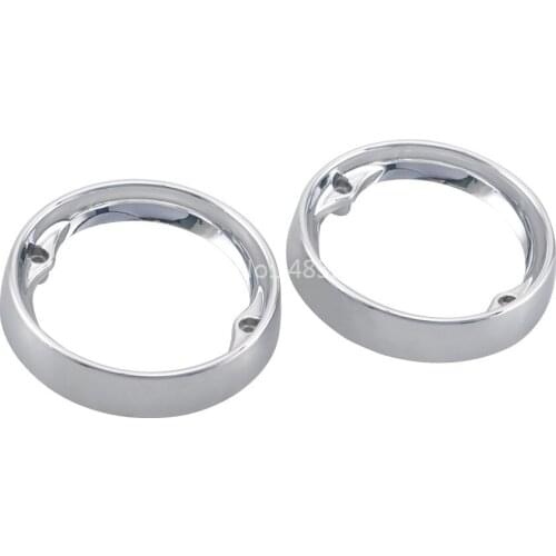 Chrome Turn Signal Light Visor Covers Bezels Trim Rings Fit For Harley Touring Glides FLST FLSTC FLSTN FLHR Motorcycles