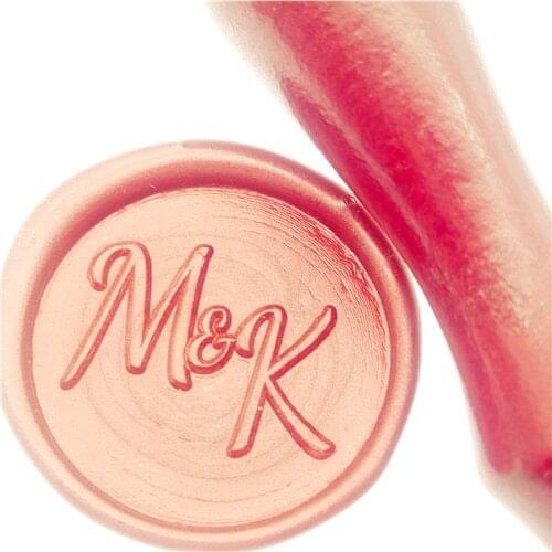 Initials Monogram two letter with love heart wedding invitation sealing wax Stamps Wax Seal Stamp Custom Order