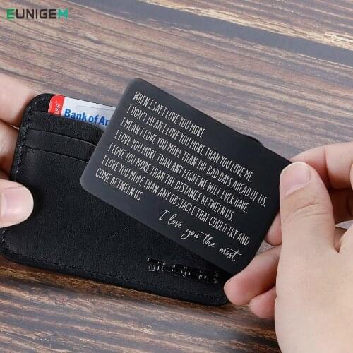 Wallet Insert Card Gifts for Him Men Husband From Wife Girlfriend Valentine Anniversary Birthday Gifts for Groom Fiance