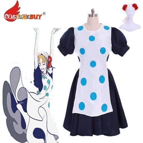 CostumeBuy JoJos Bizarre Adventure 2 Cosplay Suzi Q Joestar Dress Girls Skirt Outfit Halloween maid costume custom made