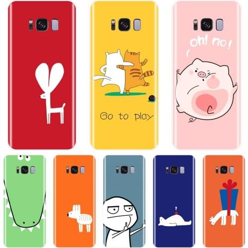 Soft Silicone Phone Case For Samsung Galaxy Note 4 5 8 9 Pink Pig Yellow Back Cover For Samsung Galaxy S8 S9 Plus S5 S6 S7 Edge