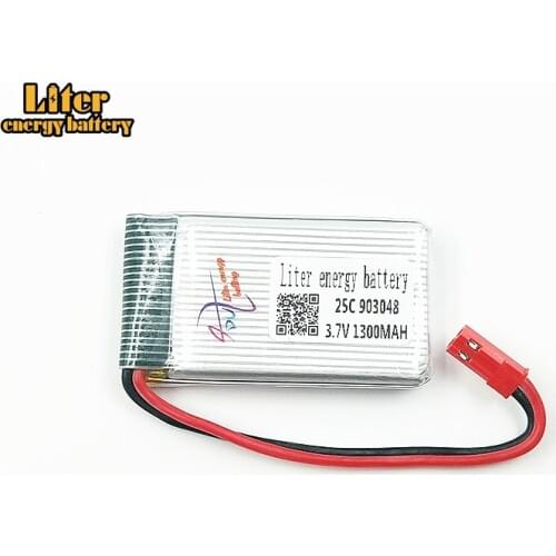3.7V 1300mAH discharge JST plug / SM Plug 903048 25C for Remote-controlled aircraft and helicopter accessories