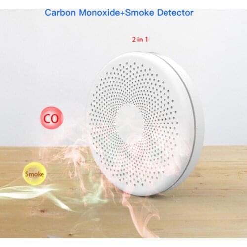 Tuya Smart WiFi Smoke & Carbon Monoxide Composite House Fire Detector Smoke Alarm Sensor Smart Home Fire Security System Alarm