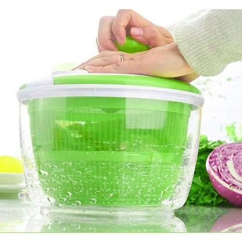 Vegetable Salad Spinner Large Dryer Bowls with Pouring Spout Kitchen Tool D1