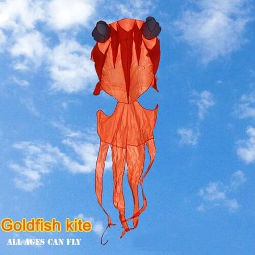 Outdoor Sports Flying Tools Children Gift Adult Kite With Kite Line Kid Toys Goldfish Kite Fun Animal Kite Soft Single Line Kite
