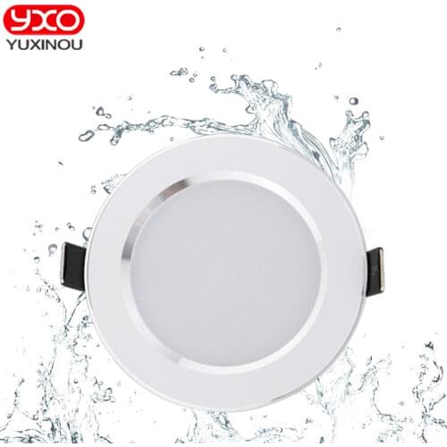 5pcs/lot waterproof driverless dimmable led panel light 5W 7W 9W 12W 15W led downlight led spot light 4 years warrenty ac85-265v