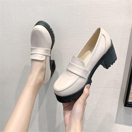 Japanese Retro Daily Lolita Jk Girls Heightening Mori Basic Women Heels Uniform Cosplay Student Platform High Heels 6.5 Cm