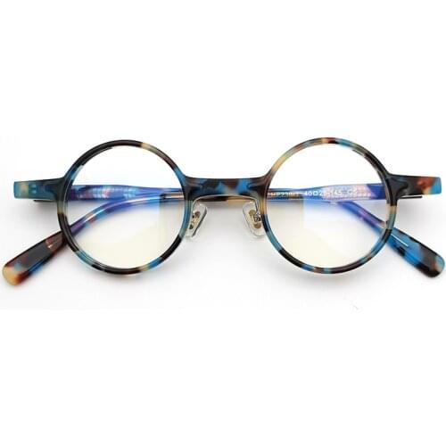 HP238 Acetate Glasses Frame Men Women Handmade Vintage Round 2021 Optical Myopia Prescription Eyeglasses Retro Clear Eyewear