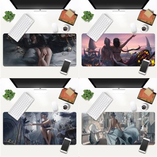 Wlop anime Vintage Cool Animation gamer play mats Mousepad Size for 30*90cm/30*70cm