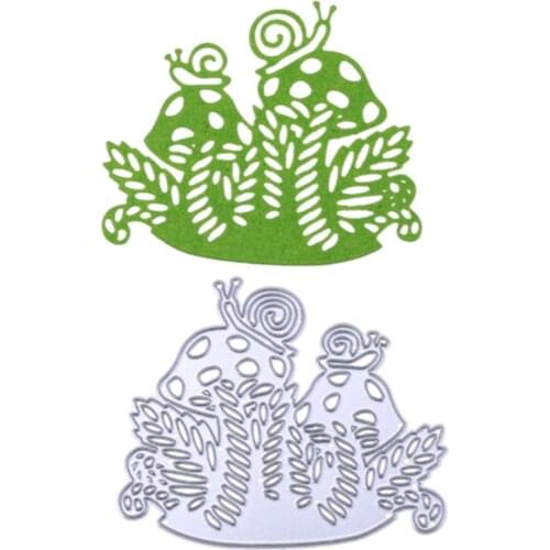 YINISE Metal Cutting Dies For Scrapbooking Stencils Mushroom Snail DIY Album Cards Decoration Embossing Folder Die CUT Cuts Tool