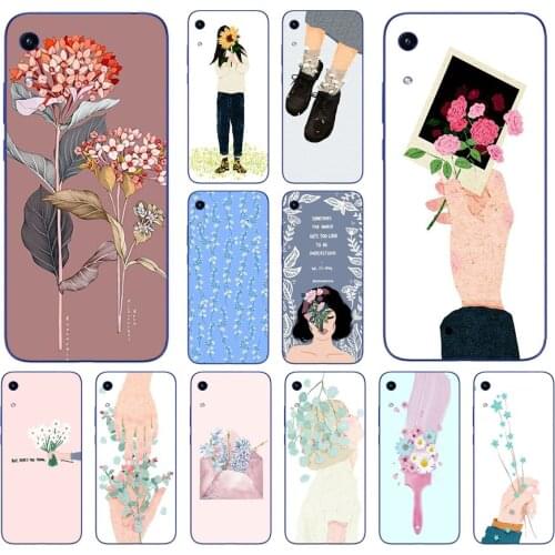 84AA Art Flower Silicone TPU Protective Cover Phone Case On Case For Huawei Honor 8A 8S 9A Prime 10i 20i Case Soft