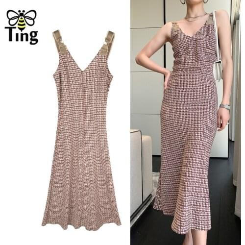 Tingfly Women Fashion Summer Sexy V Neck Open Back Geometric Print Casual Dress Women Street Chic Vestidos Sleeveless Elbise Za