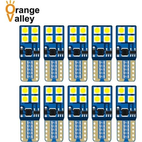 10PCS Constant current T10 LED 194 501 W5W 8 SMD 3030 Car Auto Clearance Lights Interior Lamp DC 12V 16V
