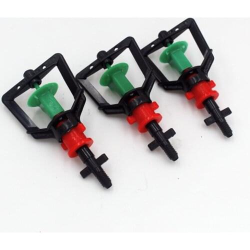 200pcs/pack Greenhouse Garden Microjet Sprinkler With 4.8mm Screw Connector Hanging Rotating Micro Nozzle Cooling M189