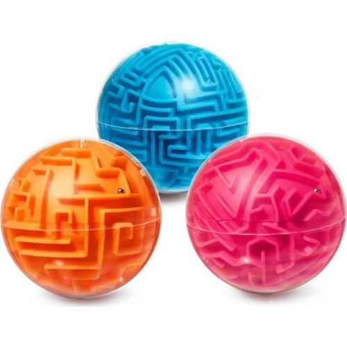 3D Spherical Magic Maze Ball 3 levels Intellect Rolling Ball Track Puzzle Game Children IQ Balance Training Toys Gift for Kid