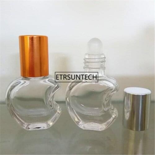 4ml Clear Glass Essential Oil Roller Bottles with Glass Roller Balls Aromatherapy Perfumes Bottles F1893