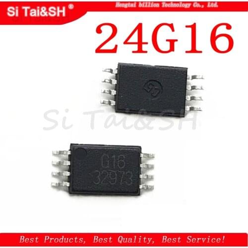 5pcs/lot G16 24G16 24C16 MSOP-8 Genuine LCD screen ultra-micro memory chip