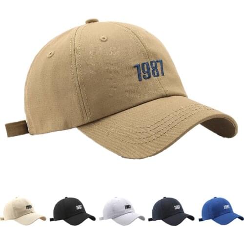 Men Simple Digital Embroidered Baseball Cap Women Snapback Adjust Hat Hip-Hop Trucker Unisex Seasons Outdoor Sport Cotton SunHat