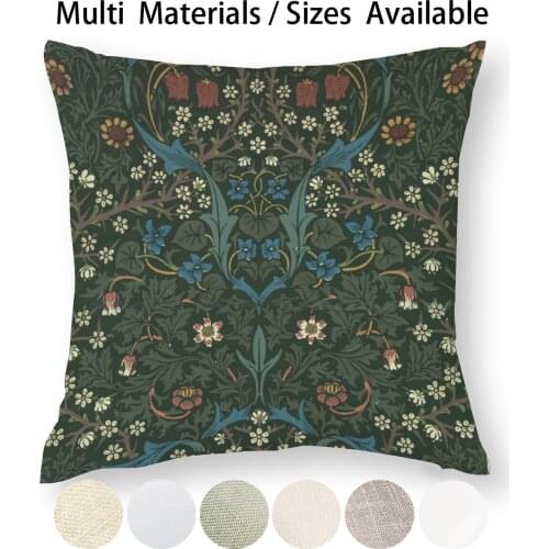 Pillow Case Throw Pillow Cover Cotton Linen Flax William Morris Pattern Floral Creative Trending Vintage Gift Small Big Size