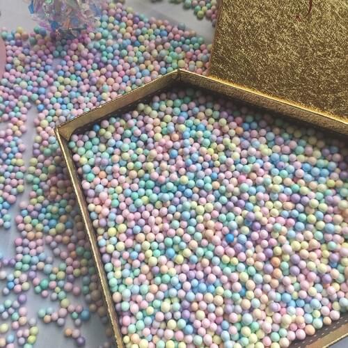 Color DIY Macaron Foam Ball Green Particle Ball Slime Valentines Day Gift Box Filler Christmas Party Balloon Decoration Filler