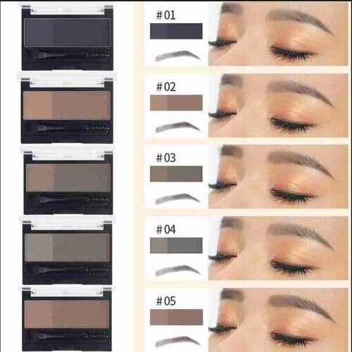 Double Color Eyebrow Powder Professional Makeup Palette Eyebrow Stamp Eye Brow Enhancers Eye Brows Shadow Make Up Brow Powder