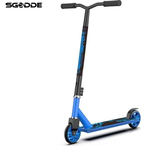 100kg 2 Wheels Foot Scooter Skateboard Aluminum Alloy Beginner Professional Extreme Riding Sports adult Stunt Graffiti Pattern