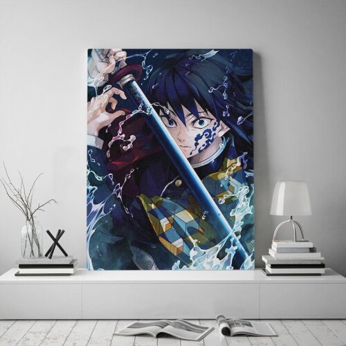 Giyu Tomioka Kimetsu no Yaiba anime Canvas poster Painting wall Art decor Living room Bedroom Study Home Decoration Prints