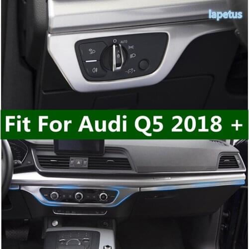 Lapetus Interior Middle Control Instrument Strip Decoration Panel Cover Trim Silver Car Accessories For Audi Q5 2018 - 2021