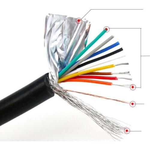 DB9 RS232 Cable Pure Copper Male to Male to Female 9 Pin 485 Straight Industrial Wire Grade Cross Plug Wiring Cable