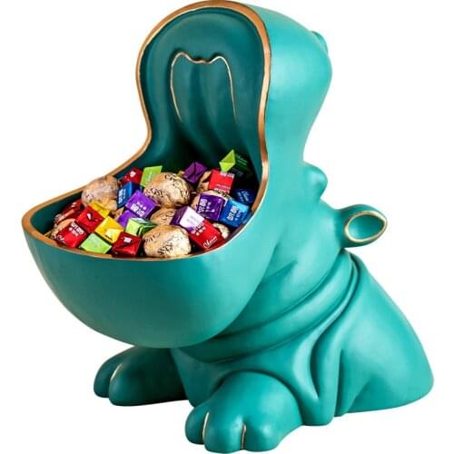 Creative Hippo frog porch key storage ornament living room tea table shoe cabinet decoration move new home gift